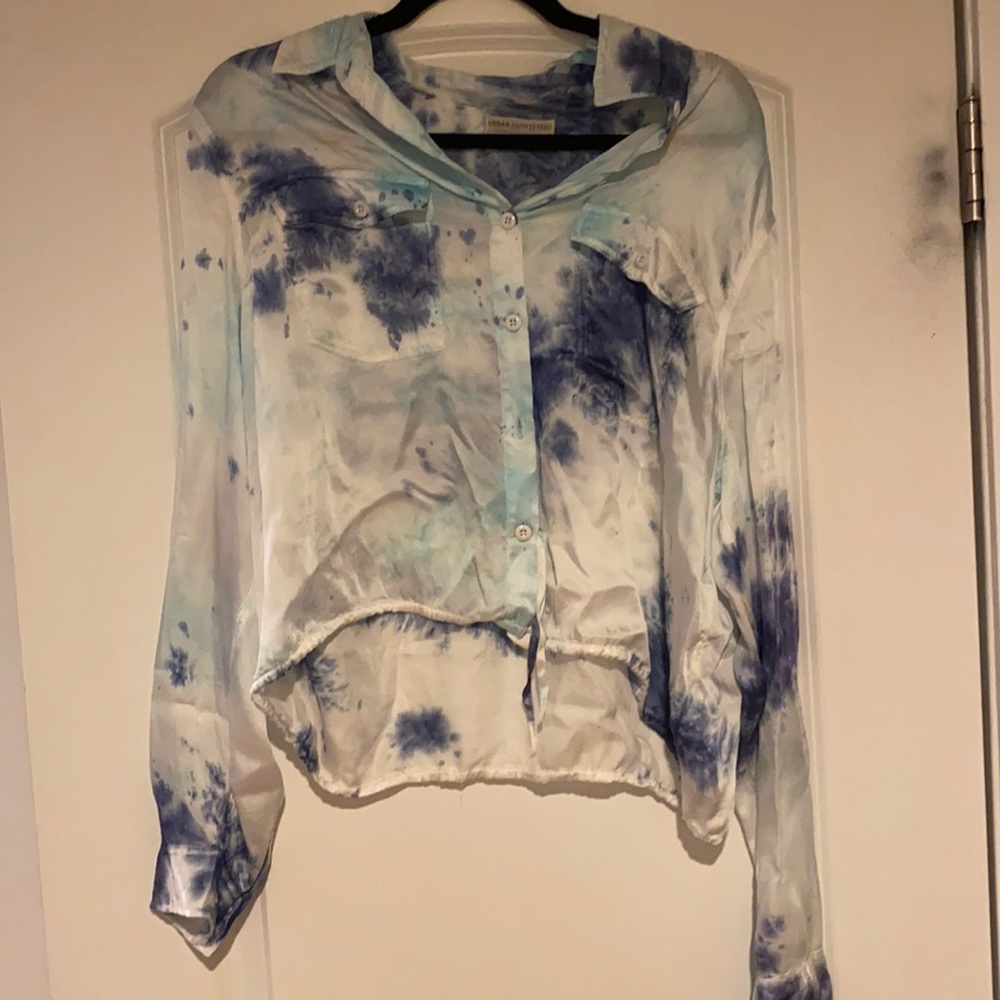 Urban outfitters - tie dye silk top women’s L